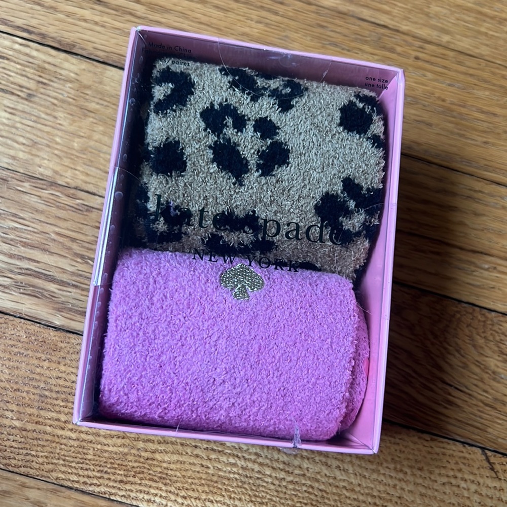 Kate Spade Camel Crew Sock 2 Pair NIB